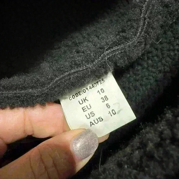 NWT Missguided Faux Shearling Waterfall Jacket Black - Picture 4 of 8